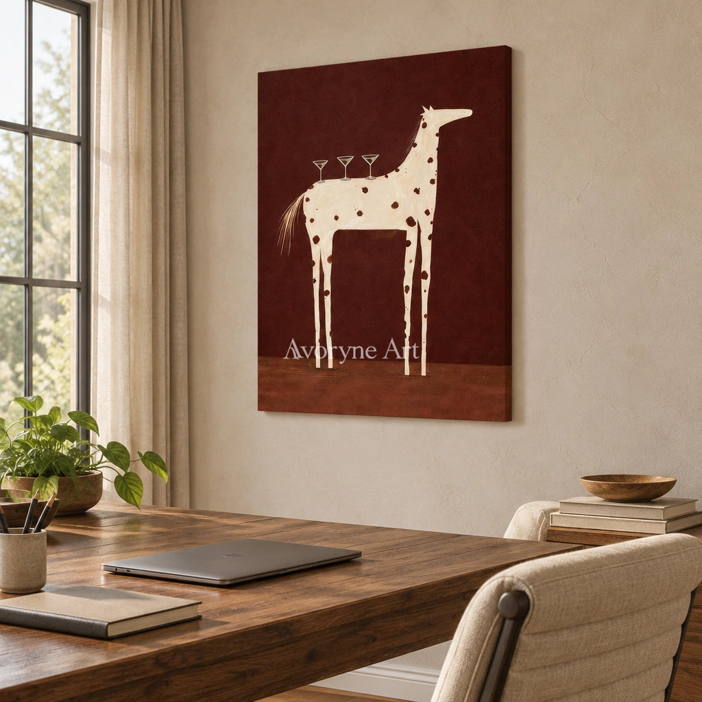 Ivory Soft Passage: Whimsical Animal Art — office frameless