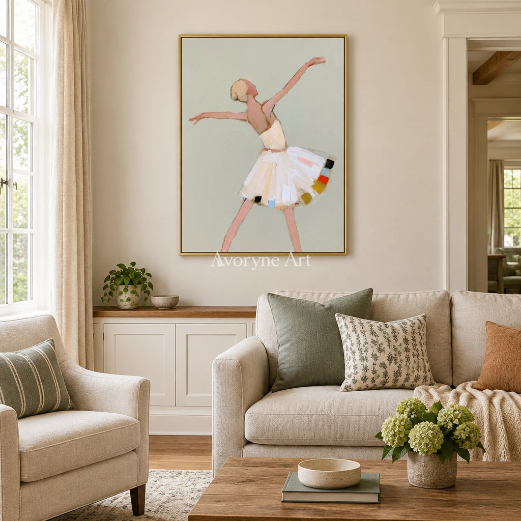 Ivory Gentle Gesture: White Dress Dancer — living gold