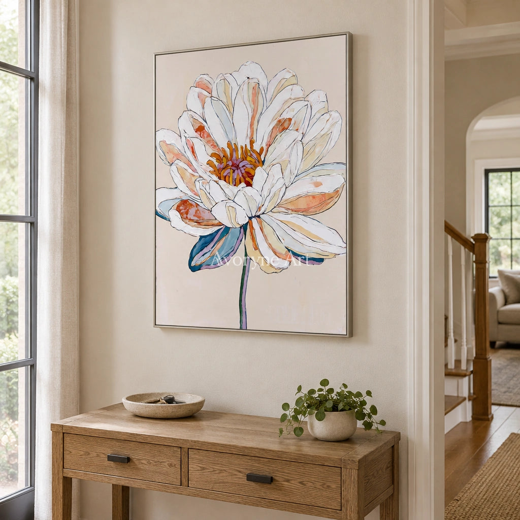 Ivory Tender Poem: White Floral Art — entry silver