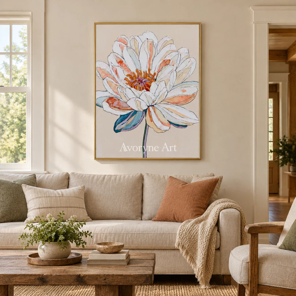 Ivory Tender Poem: White Floral Art — living gold