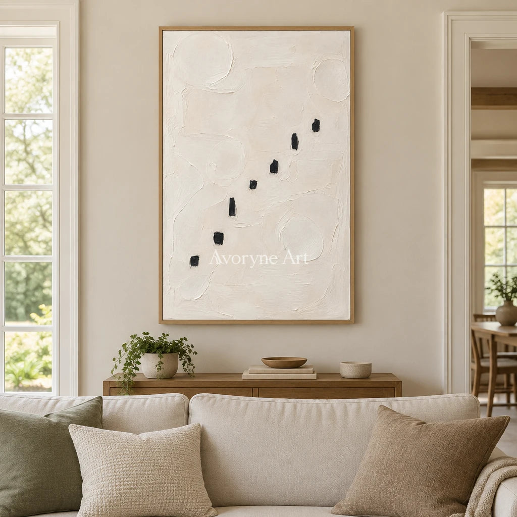 Seven Footfalls: White Minimalist Texture Art — villa wood