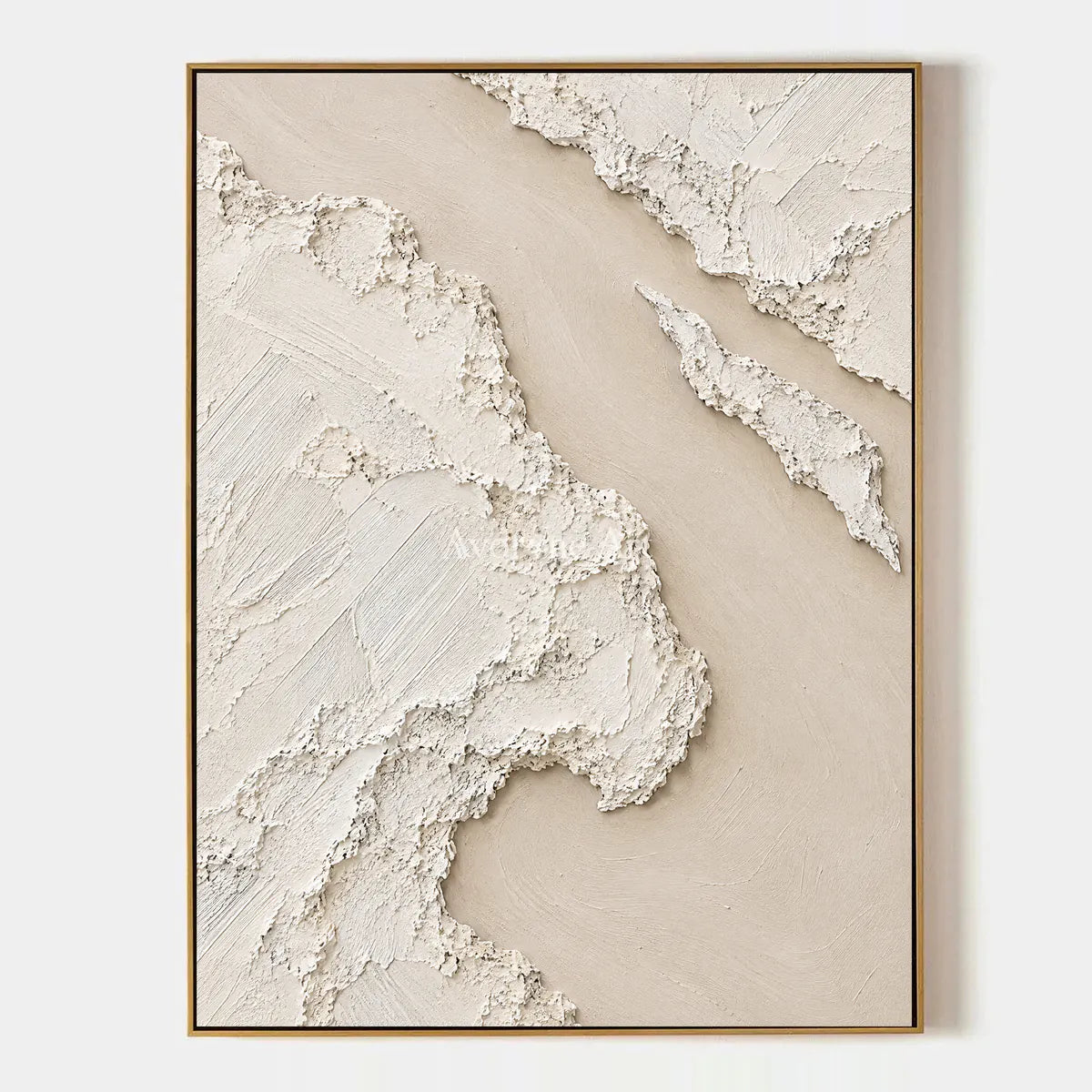 Weathered Passage: White Texture Abstract Wall Art — primary