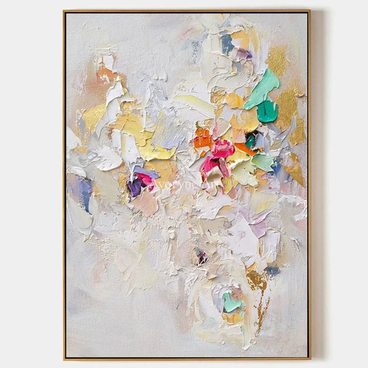 Pastel Fragments: White Textured Abstract Wall Art — primary