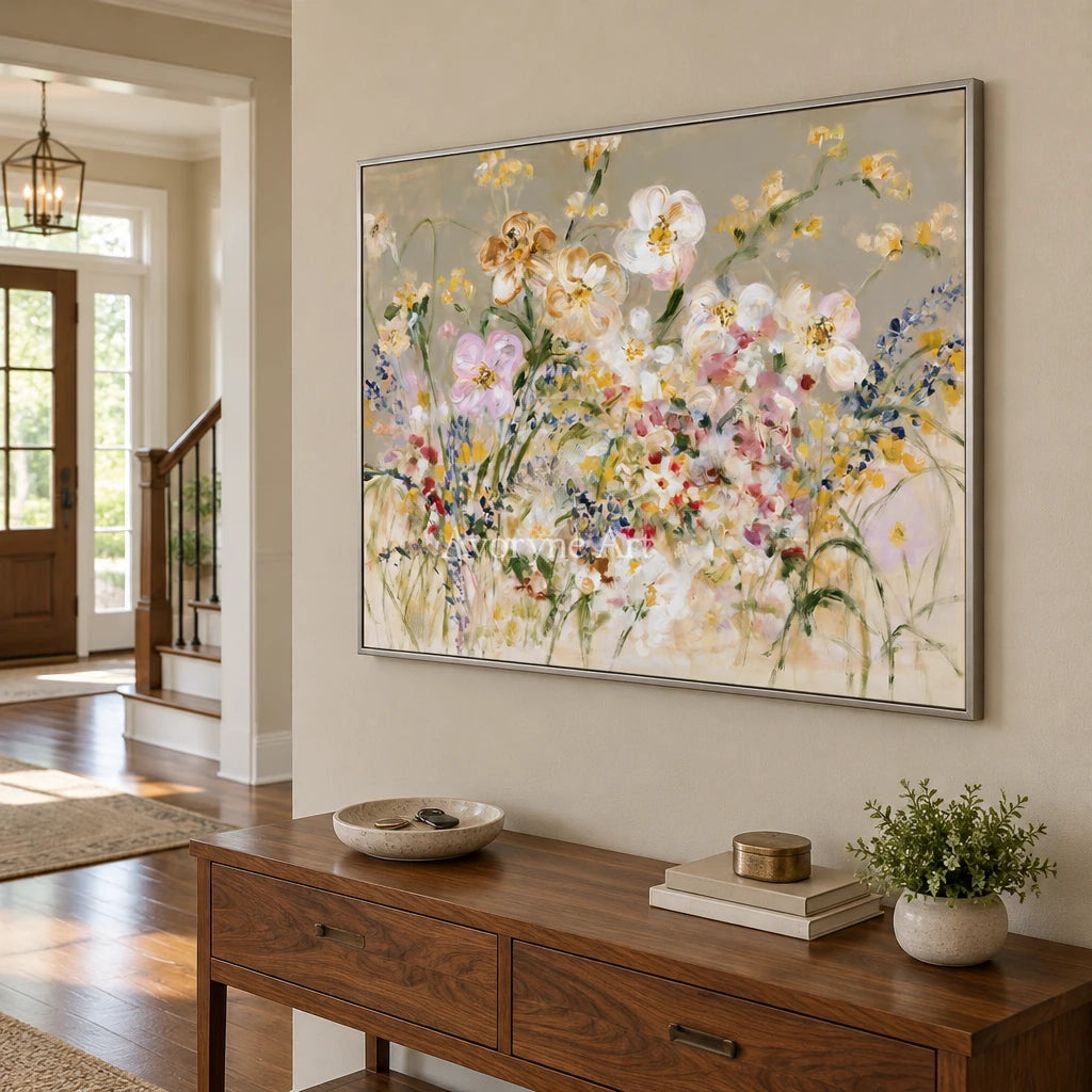 Ivory Quiet Reverie: Wildflower Garden Art — entry silver