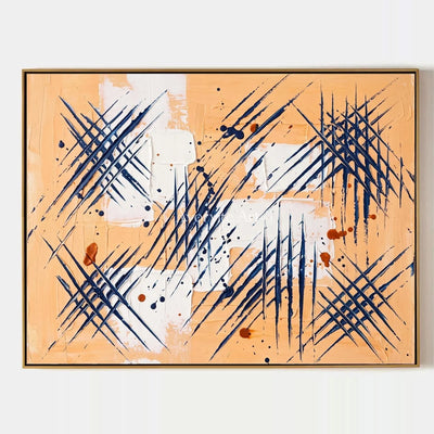 Silver Dialogue, hand-painted abstract brushwork wall art by Marco Ferrari