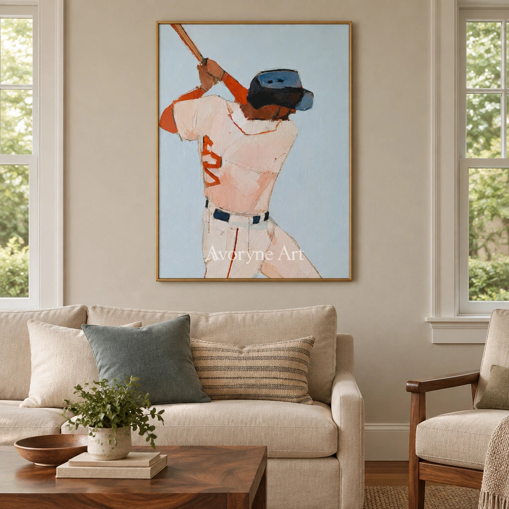 Ivory Amber Reverie: Baseball Figure Art — living gold