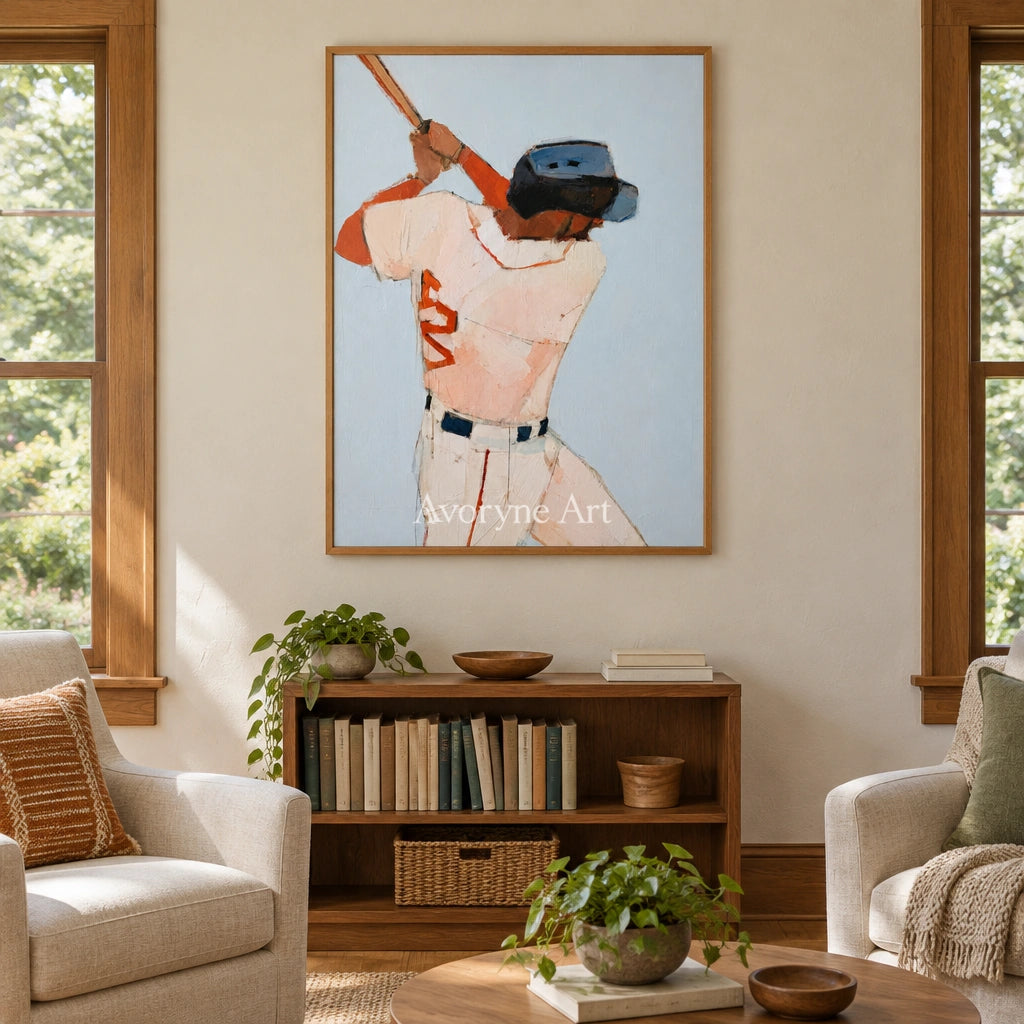 Ivory Amber Reverie: Baseball Figure Art — villa wood