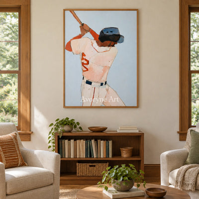Ivory Amber Reverie: Baseball Figure Art — villa wood