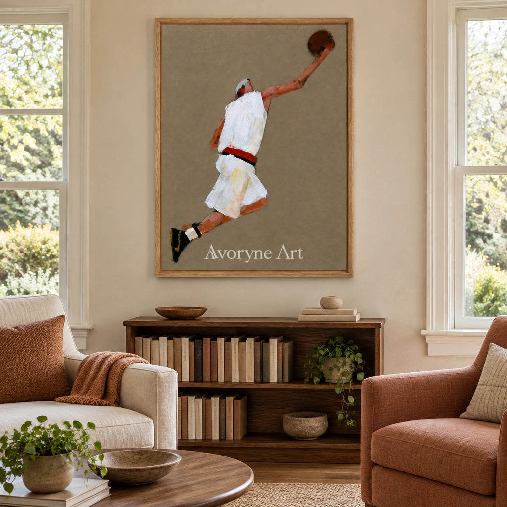 Ivory Gentle Memory: Basketball Figure Art — villa wood