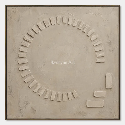 Open Assembly: Beige Textured Abstract Wall Art — primary
