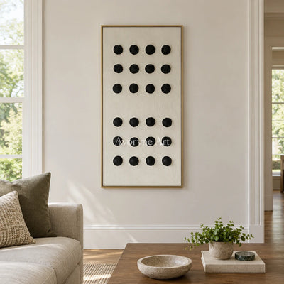 Aster Lyric: Black Dot Relief — living gold