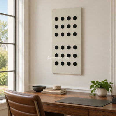Aster Lyric: Black Dot Relief — office frameless