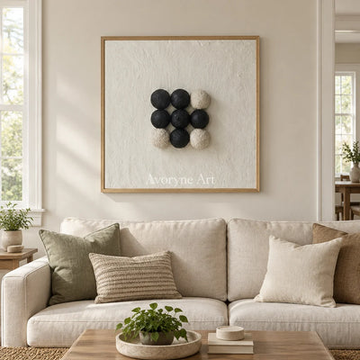 Aster Petal: Black Dot Relief — villa wood