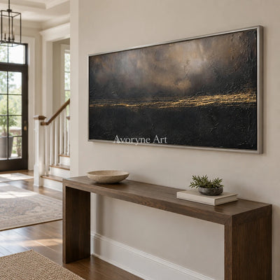 Aster Linen: Black Gold Horizon — entry silver