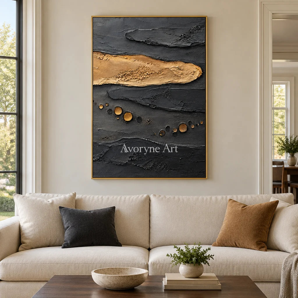 Arc Relic: Black Gold Texture Art — living gold