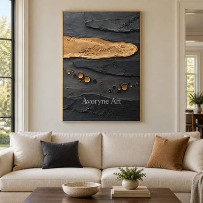 Arc Relic: Black Gold Texture Art — living gold