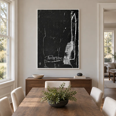 Aster Rift: Black Line Texture — dining white
