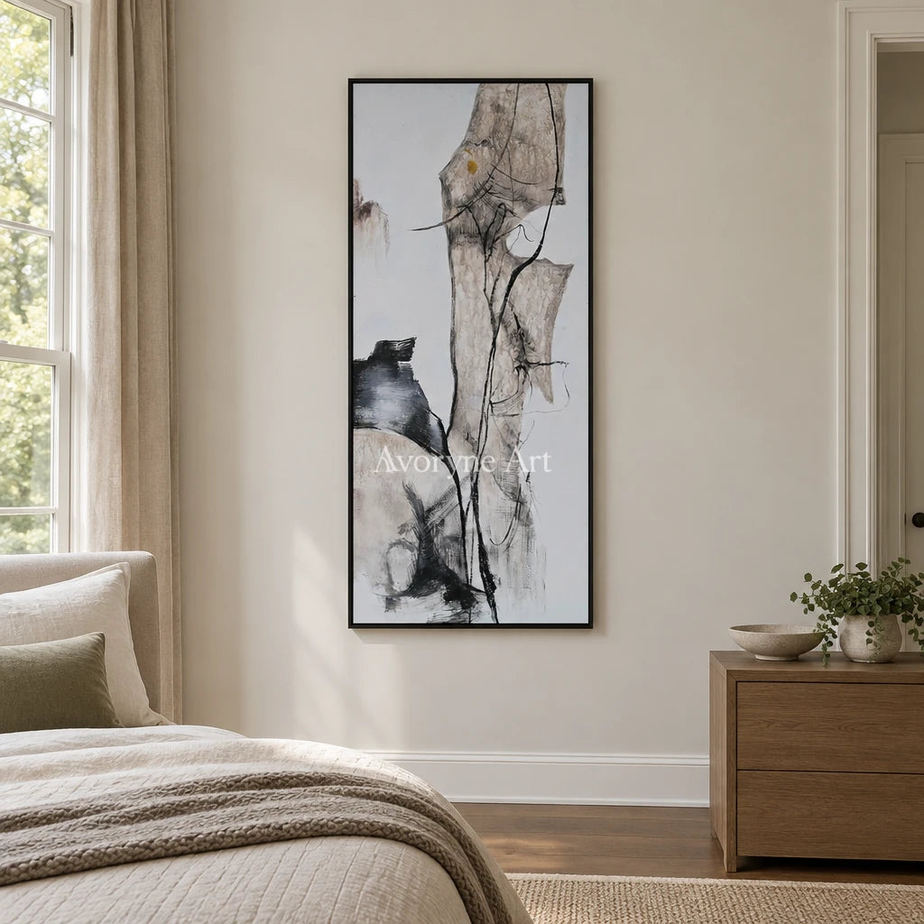 Aster Brook: Black Organic Lines — bedroom black
