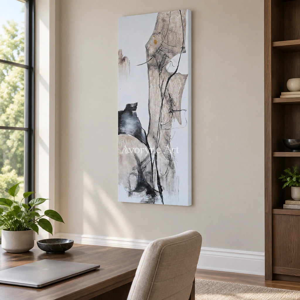 Aster Brook: Black Organic Lines — office frameless