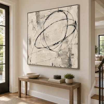 Inkward: Black White Abstract Wall Art — entry silver