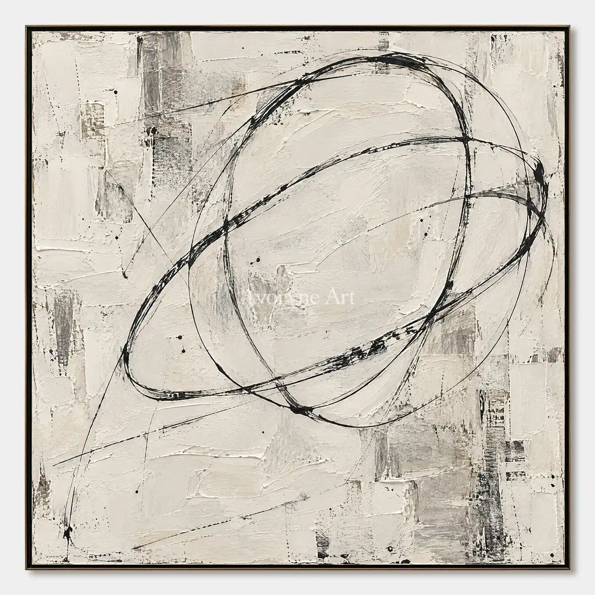 Inkward: Black White Abstract Wall Art — primary