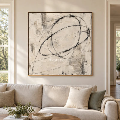 Inkward: Black White Abstract Wall Art — villa wood