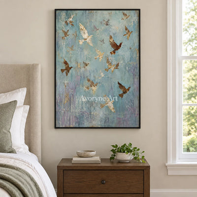 Aster Pearl: Blue Bird Relief — bedroom black