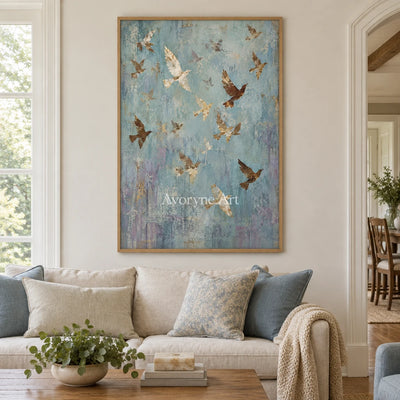 Aster Pearl: Blue Bird Relief — villa wood