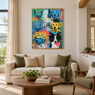 Ivory Amber Light: Blue Dog Graffiti — living gold
