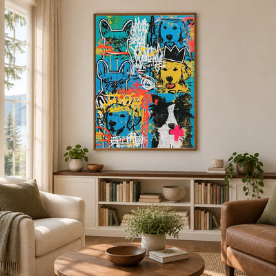 Ivory Amber Light: Blue Dog Graffiti — villa wood