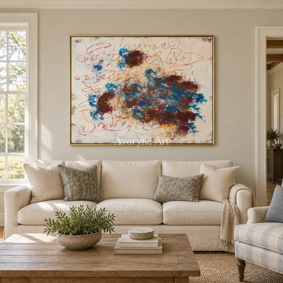 Ivory Quiet Poem: Blue Earth Gesture Art — living gold