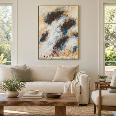Ivory Lucent Refrain: Blue Earth Gesture Art — living gold