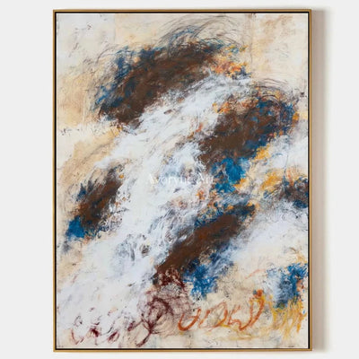 Ivory Lucent Refrain: Blue Earth Gesture Art — primary