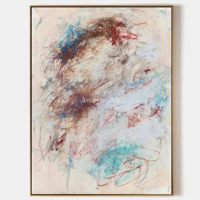 Ivory Lucent Rhythm: Blue Earth Gesture Art — primary