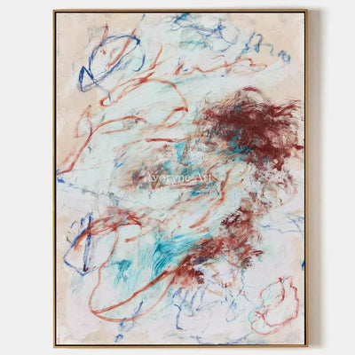 Ivory Lucent Echo: Blue Earth Gesture Art — primary