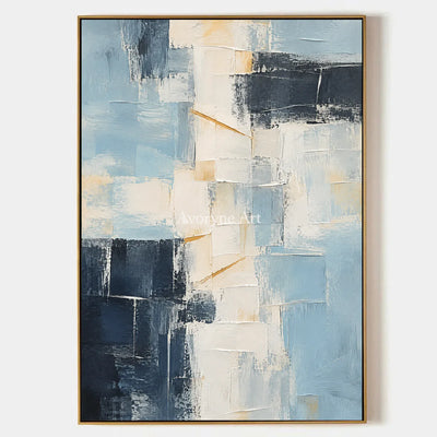 Aven Blue Palimpsest: Blue Geometric Abstract — primary