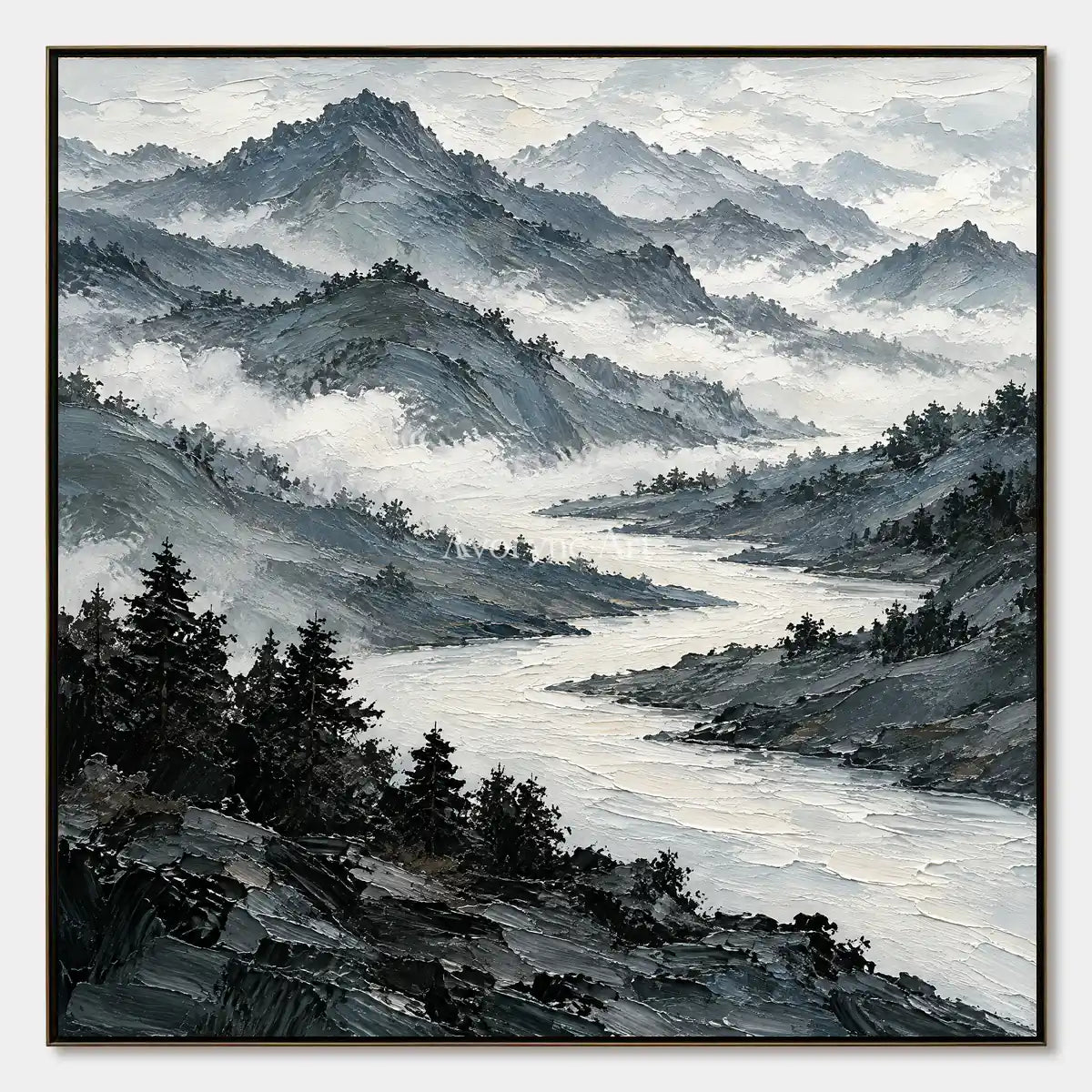 Cloudborne: Blue Mountain Landscape Art — primary
