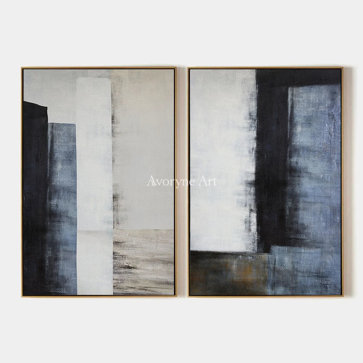 Aster Bloom: Blue Neutral Diptych — primary