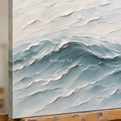 Tidelilt: Blue Ocean Texture Wall Art — detail easel