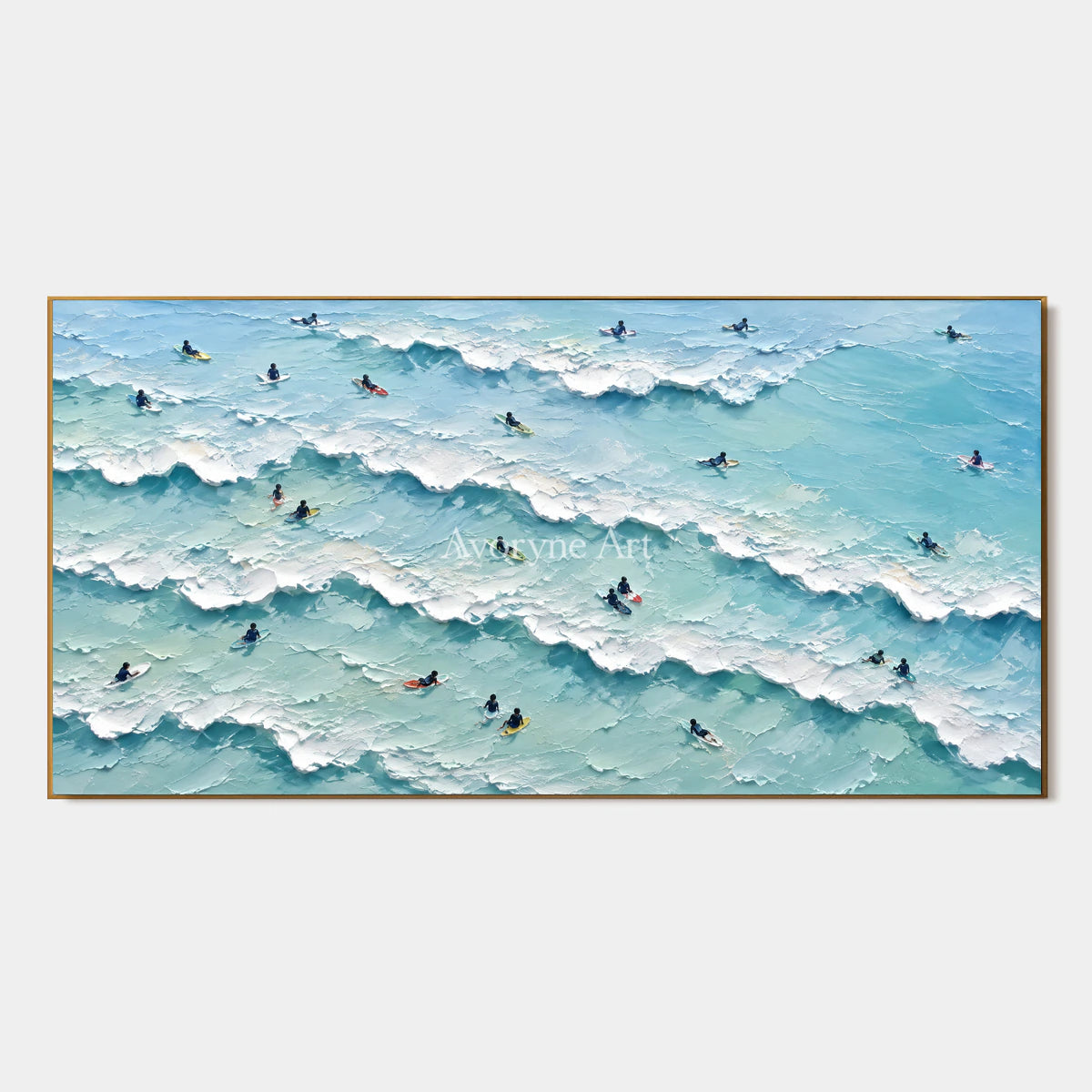 Surf Scatter: Blue Ocean with Surfers Wall Art — primary