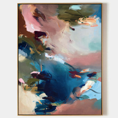 Ivory Lucent Vista: Blue Pink Abstract — primary