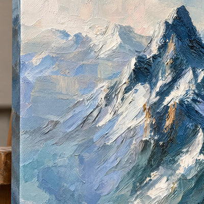 Aster Sand: Blue Snow Mountain Art — detail easel