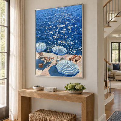 Ivory Amber Meadow: Blue Waterside Art — entry silver