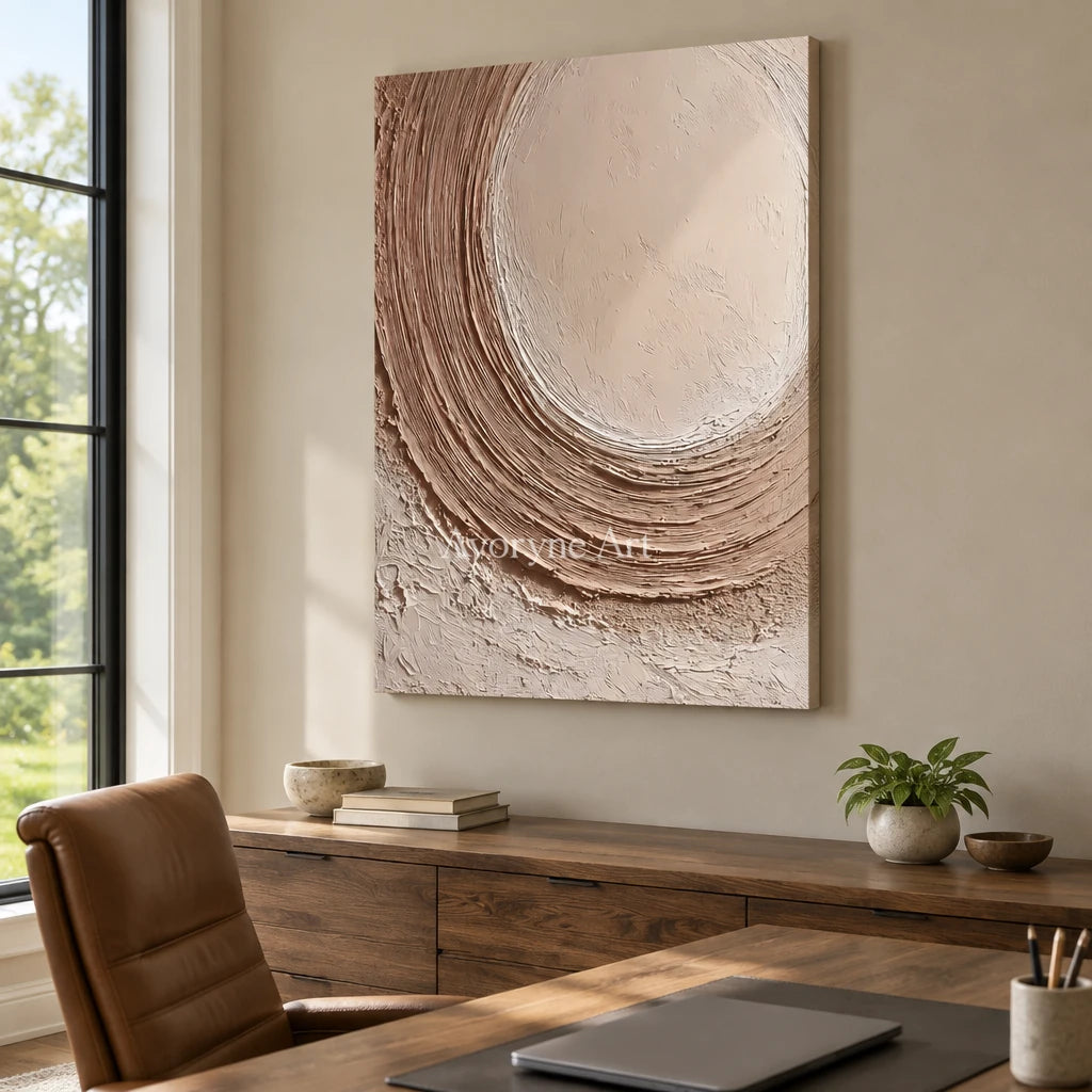 Aster Thistle: Blush Arc Texture — office frameless