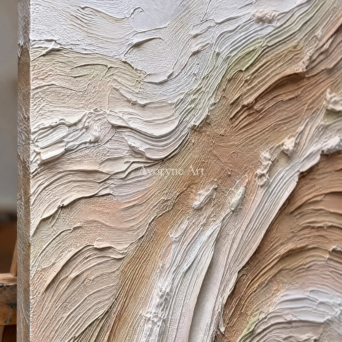 Aster Pollen: Blush Arc Texture — detail easel