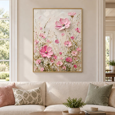 Aster Leaf: Blush Blossom Relief — living gold