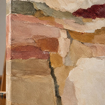 Aster Ridge: Blush Texture Abstract — detail easel