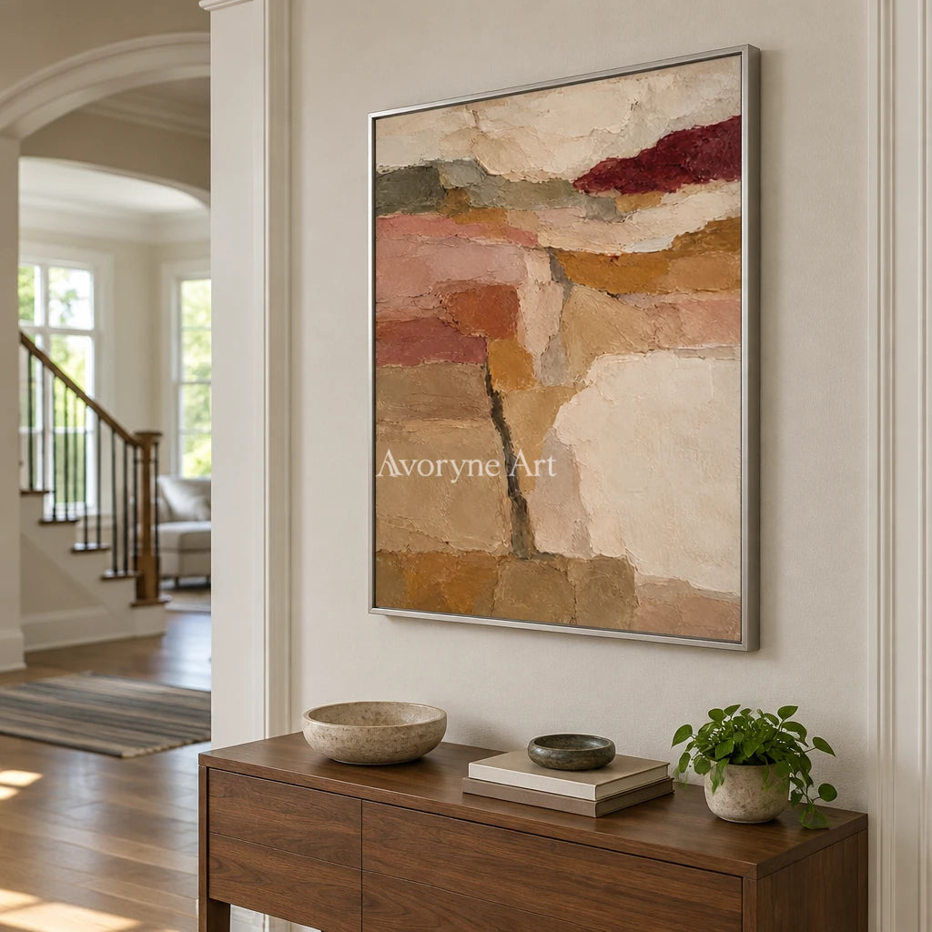 Aster Ridge: Blush Texture Abstract — entry silver