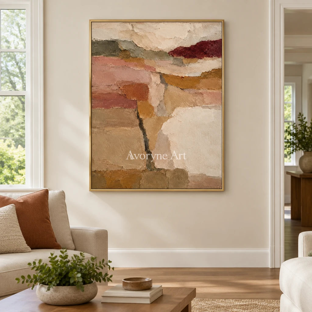 Aster Ridge: Blush Texture Abstract — living gold