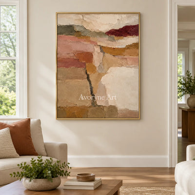 Aster Ridge: Blush Texture Abstract — living gold